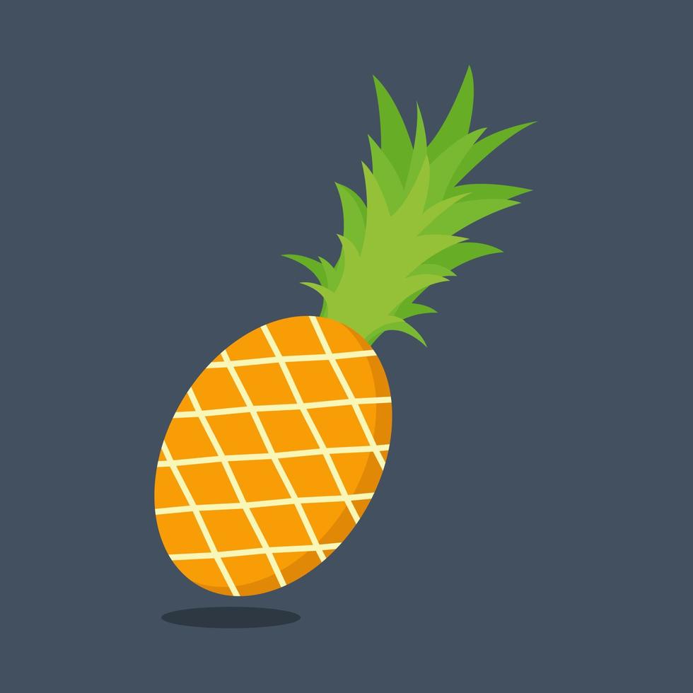 geheel ananas en plakjes geïsoleerd Aan achtergrond. vector