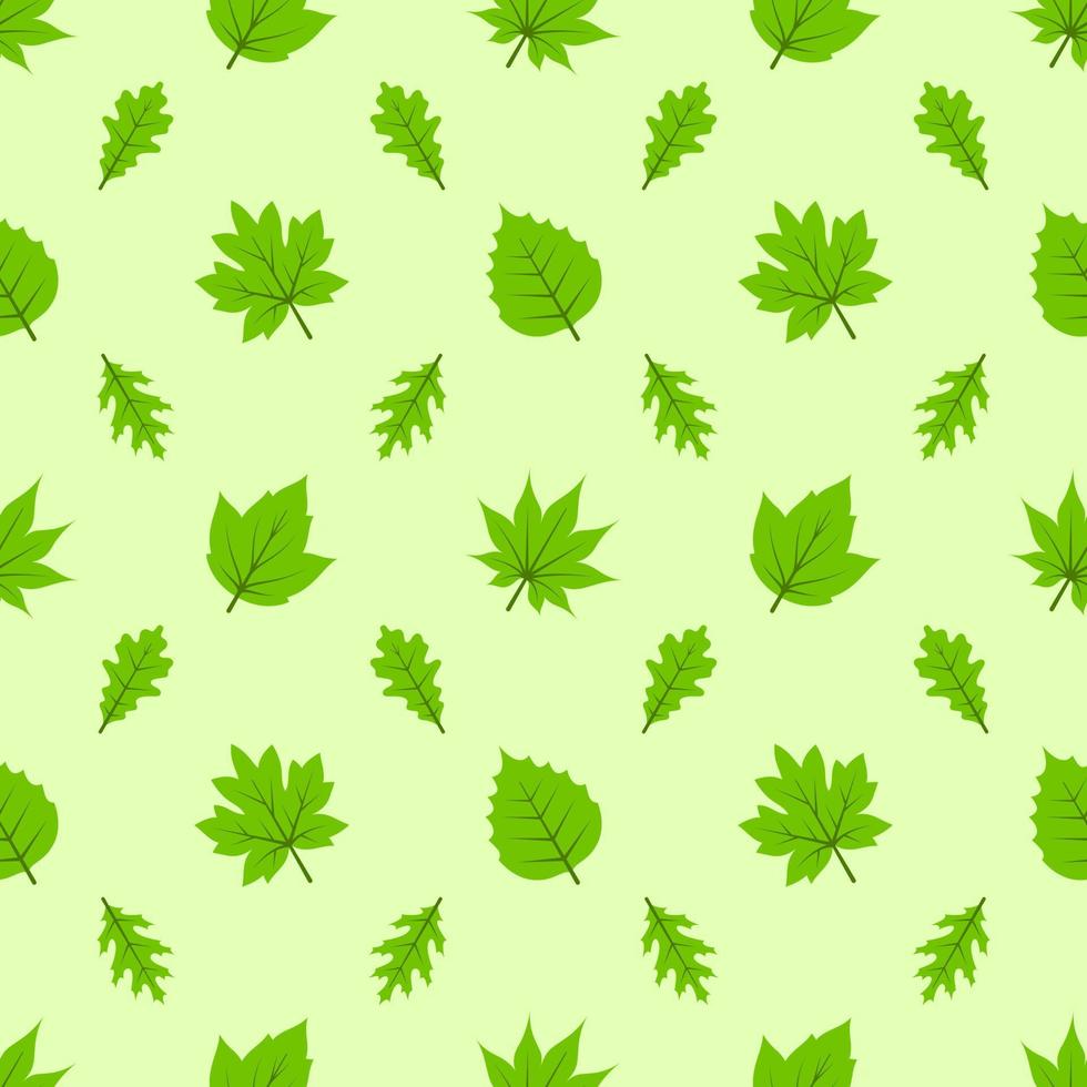 naadloos patroon met groen bladeren, vector illustratie.