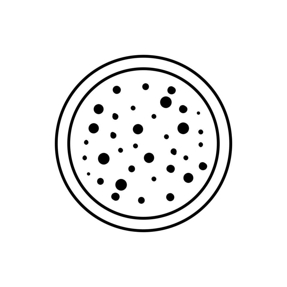 pizza icoon vector. pizzeria illustratie teken. snel voedsel symbool. voedsel logo. vector