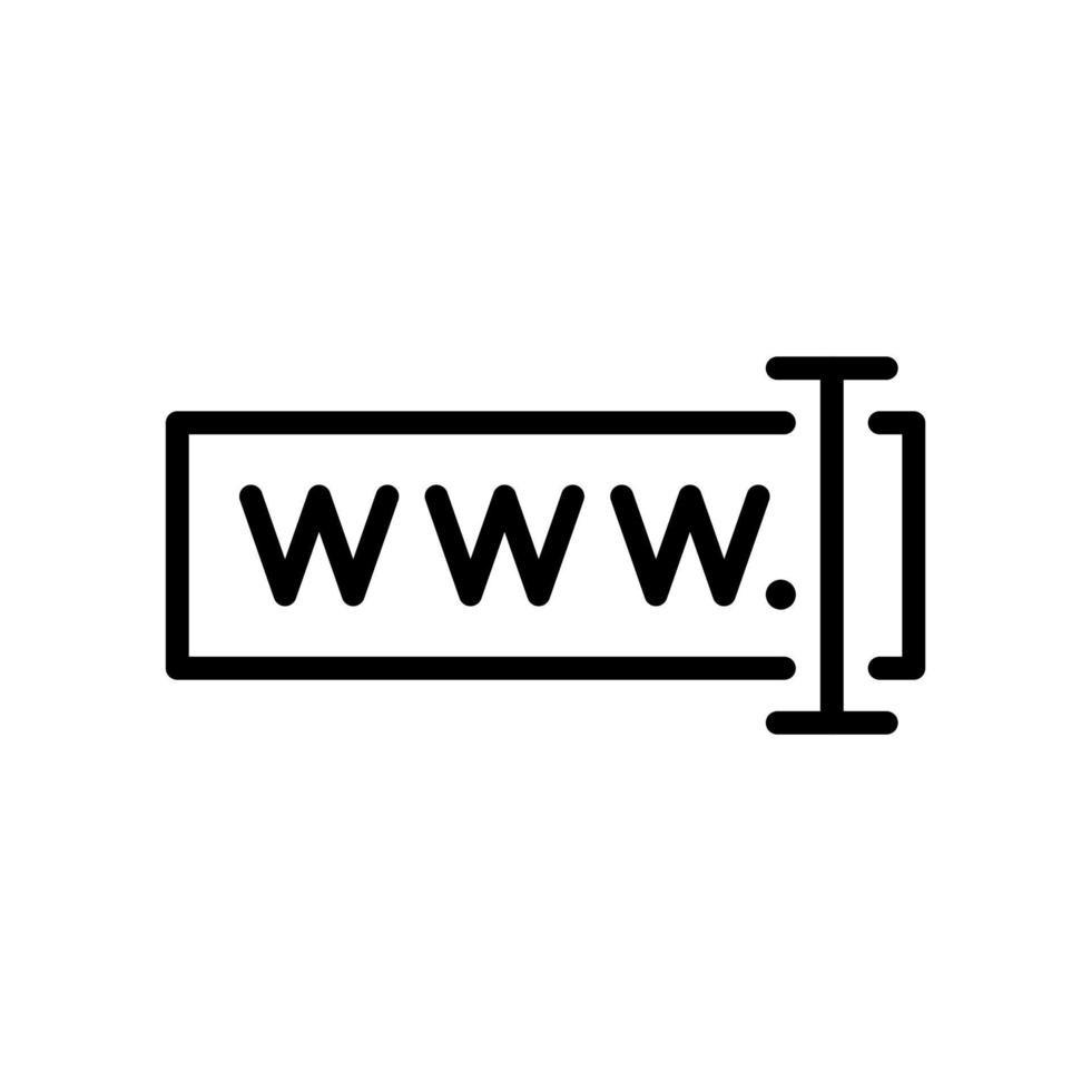 invoeren URL, type website naam icoon in lijn stijl ontwerp geïsoleerd Aan wit achtergrond. bewerkbare hartinfarct. vector