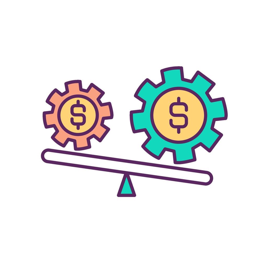 marktinstabiliteit RGB-kleur pictogram vector