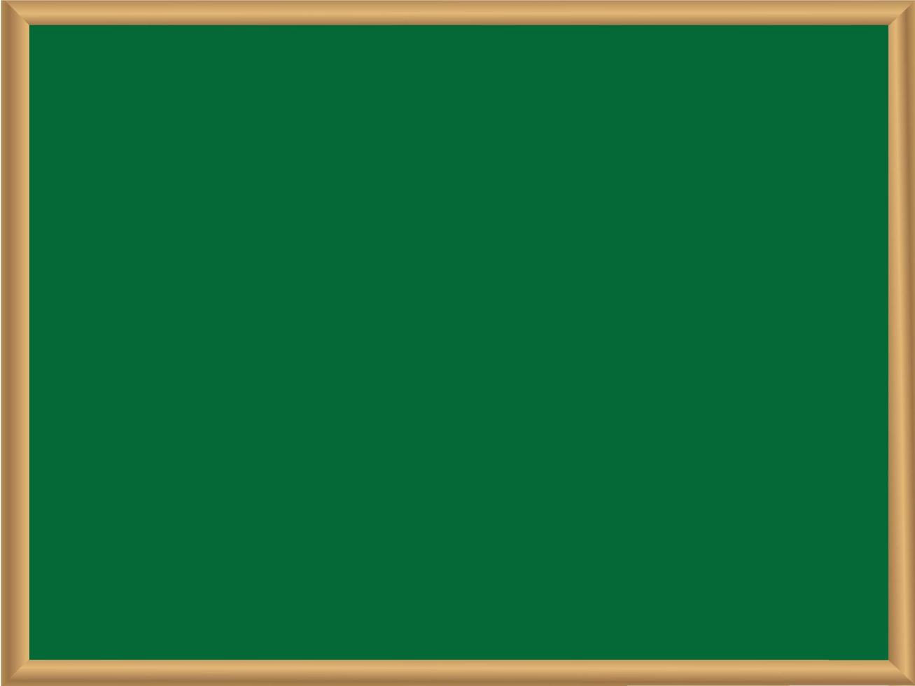 groen schoolbord met frame.schoolbord achtergrond met houten grens vector