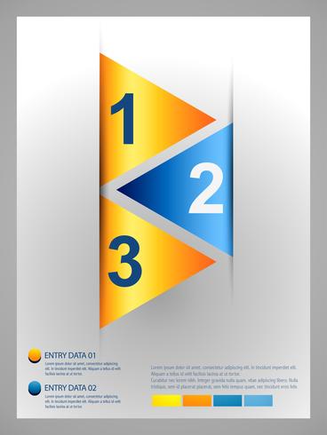 driehoek infographic sjabloon vector