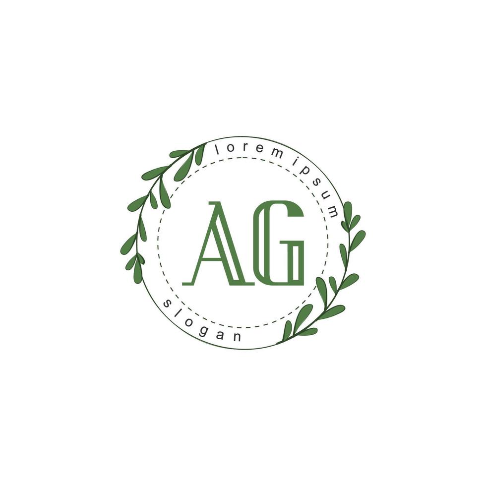 ag eerste schoonheid bloemen logo sjabloon vector