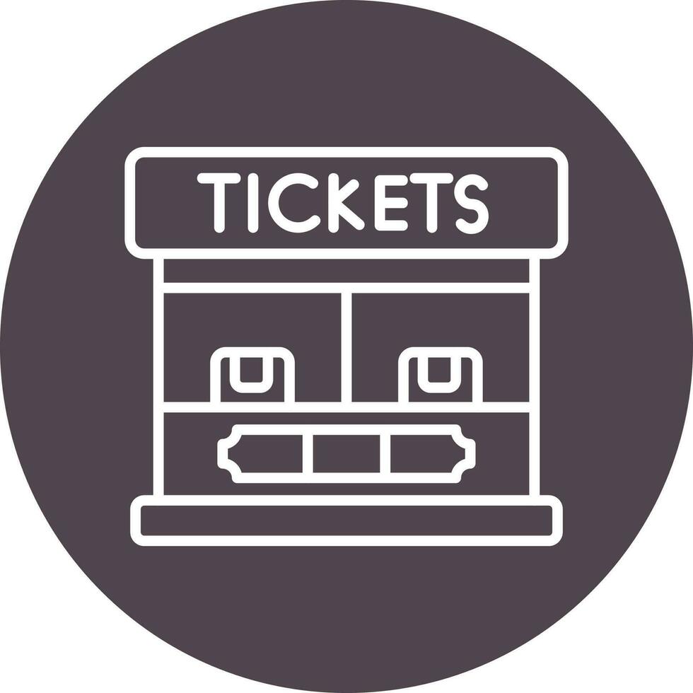 ticket stand vector icoon