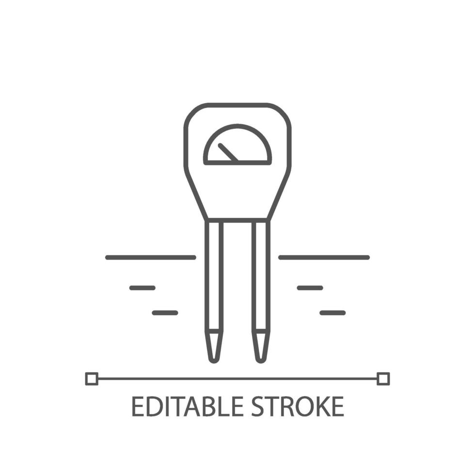 bodemvochtmonitoring lineaire pictogram vector