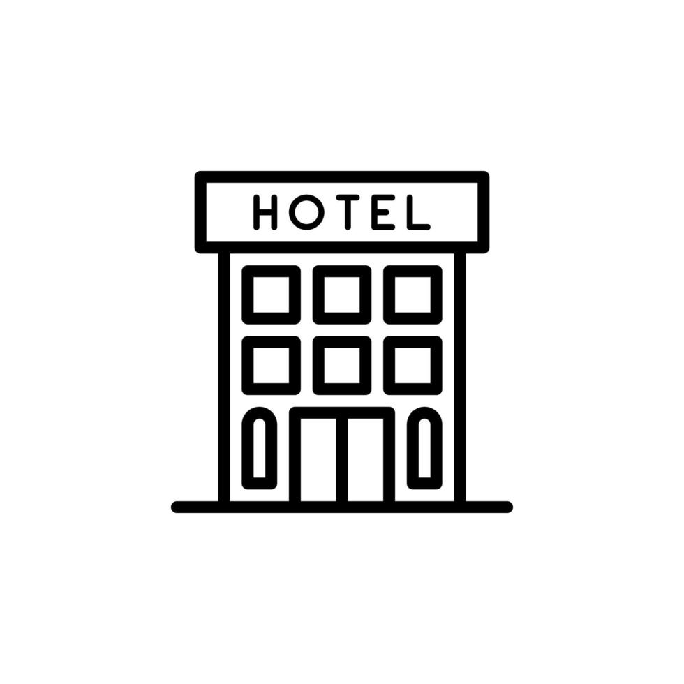 hotel gebouw icoon. vector eps10