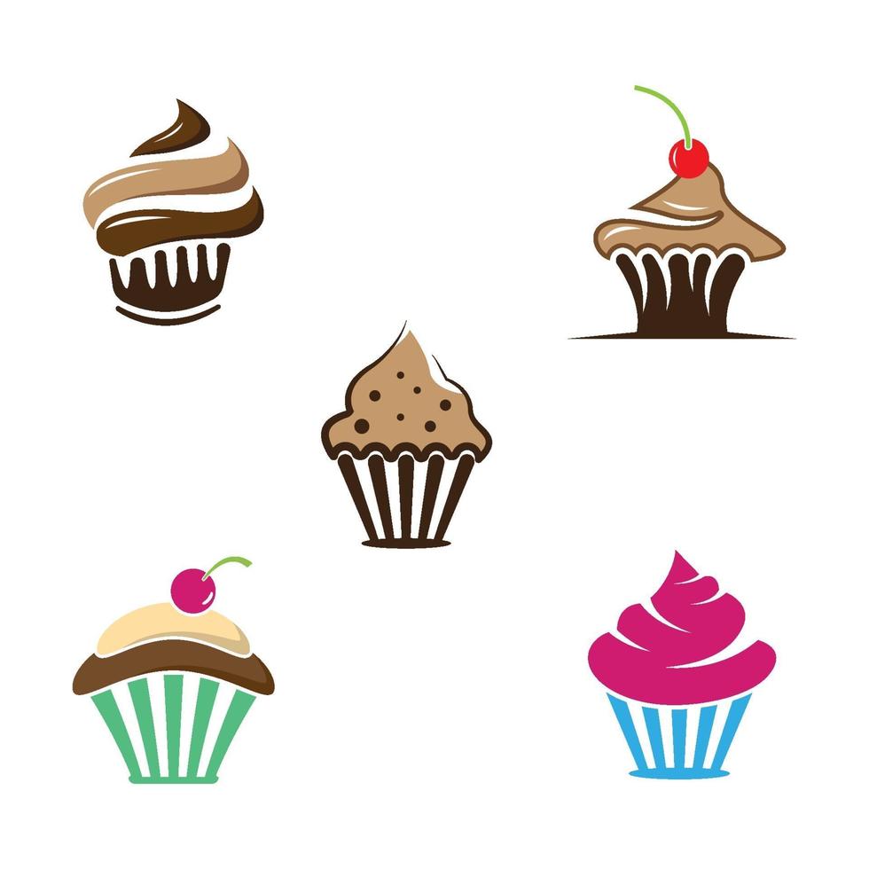 cupcake logo afbeeldingen illustratie vector