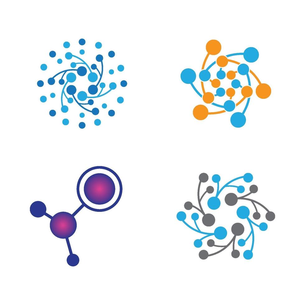 molecuul logo afbeeldingen vector
