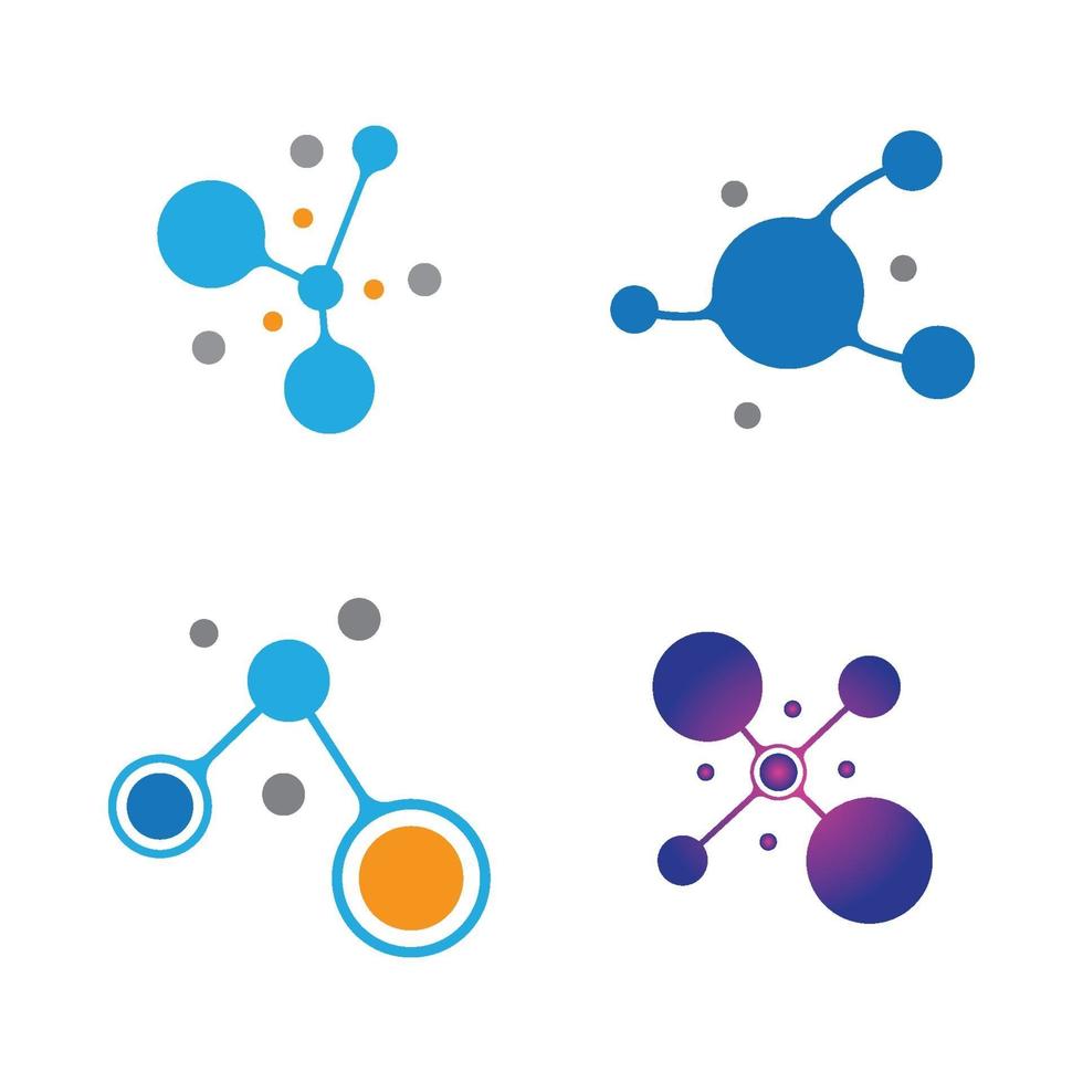 molecuul logo ontwerp vector