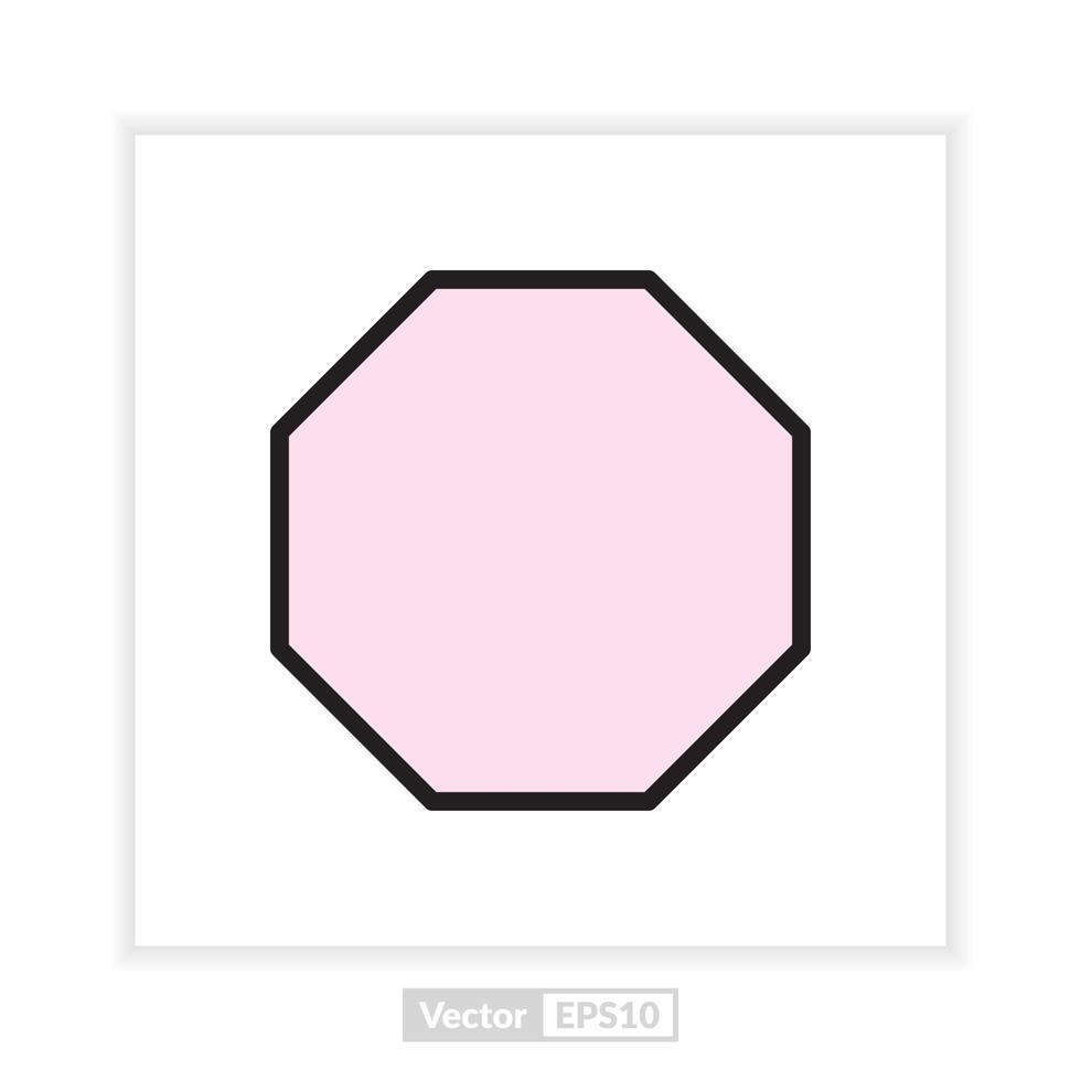 achthoek vorm illustratie vector grafisch