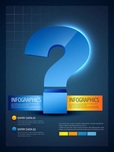 infographic sjabloon van vraagteken vector