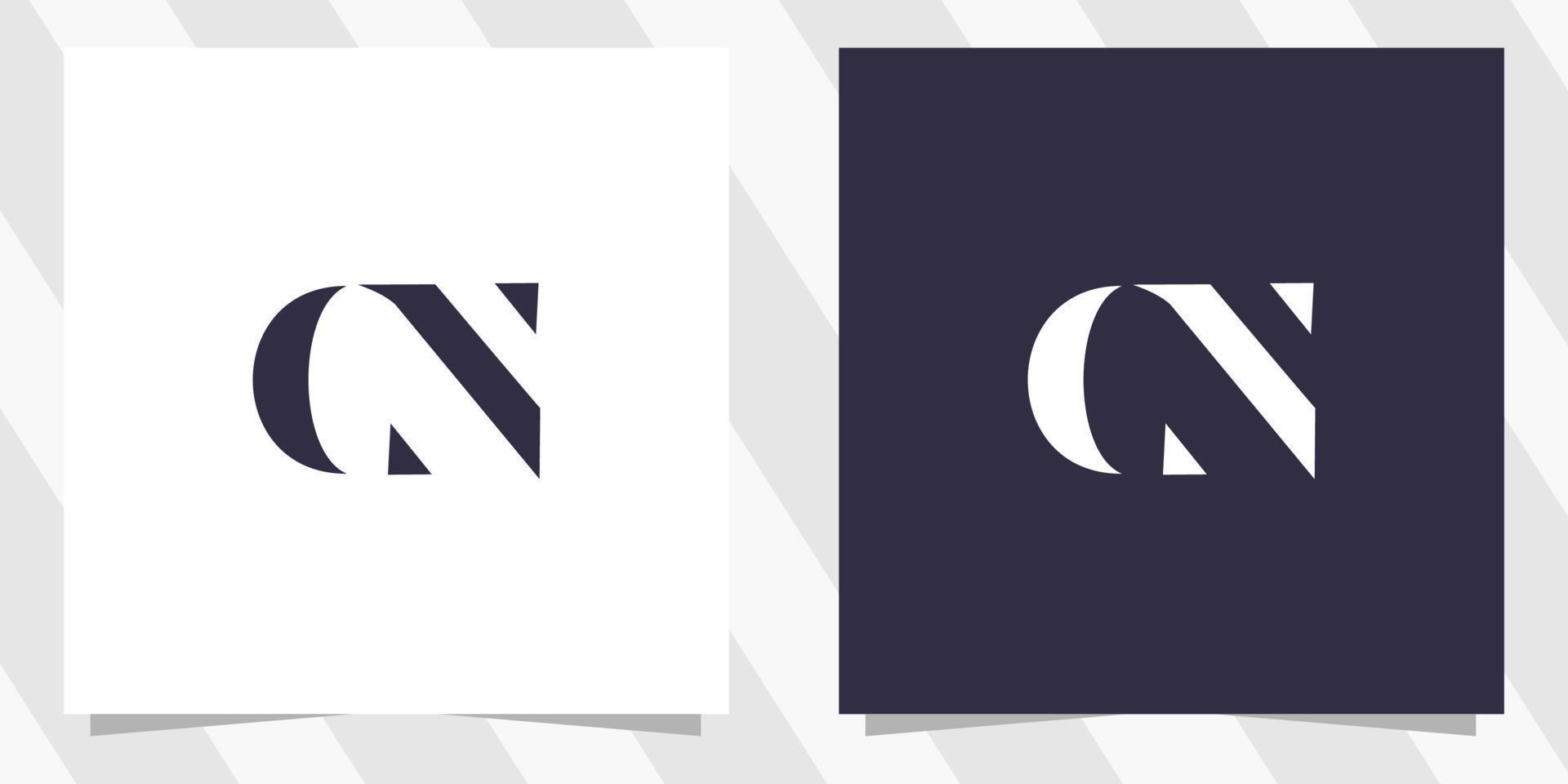 brief cn nc logo ontwerp vector