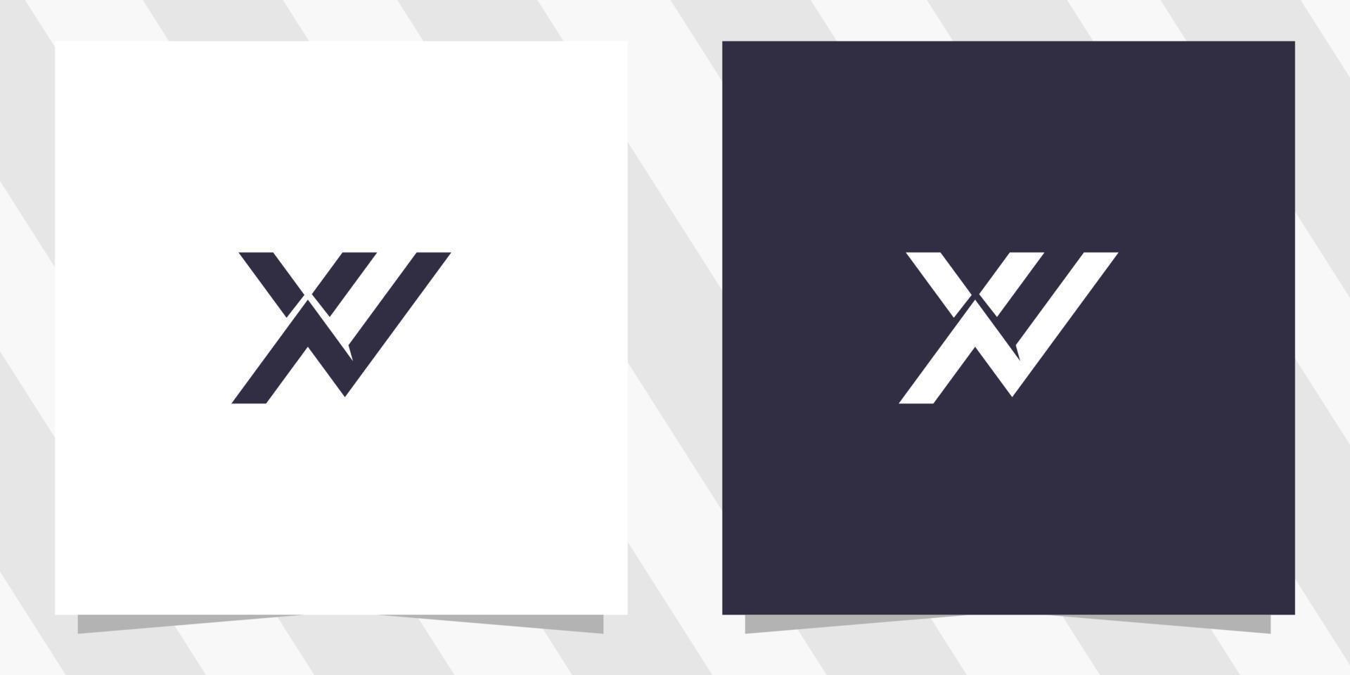 brief xn nx logo ontwerp vector