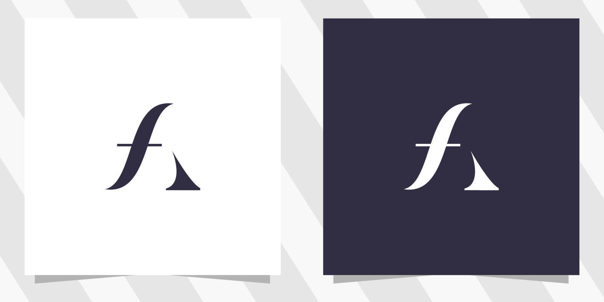 brief fa af logo ontwerp vector