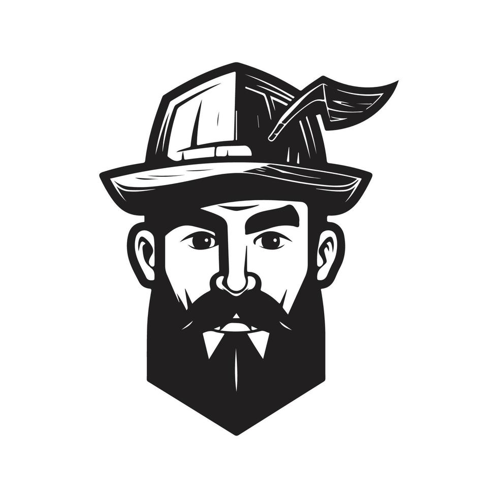 houthakker, logo concept zwart en wit kleur, hand- getrokken illustratie vector
