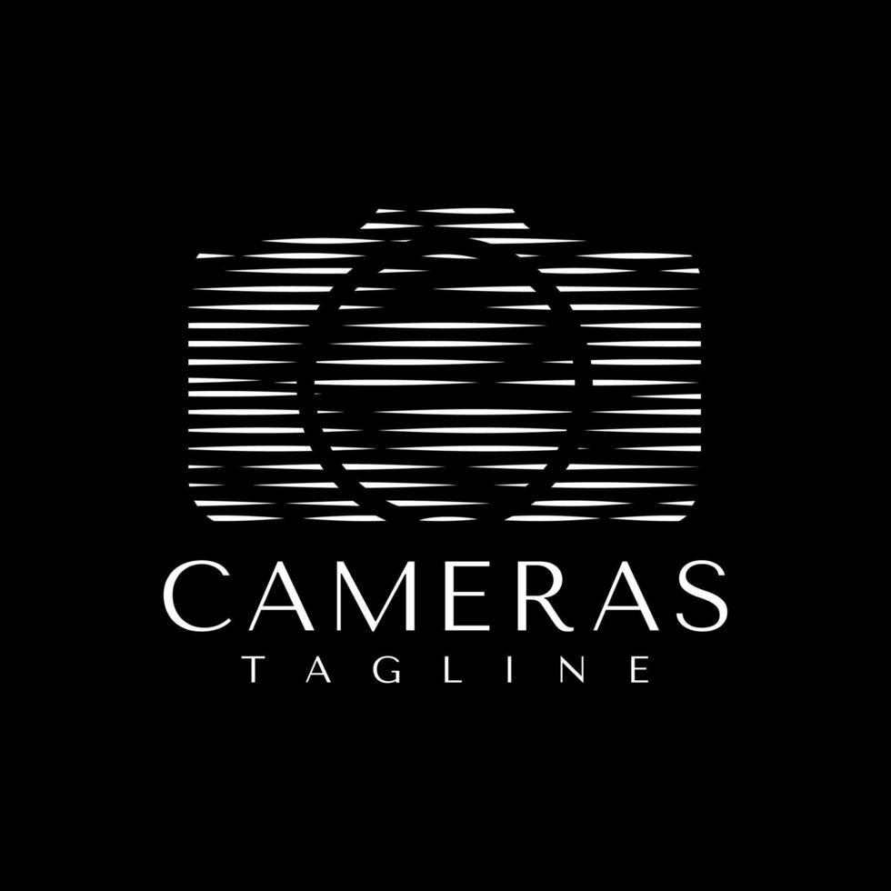 minimalistische scherp lijn camera logo ontwerp. luxe abstract fotografie logo merk. vector