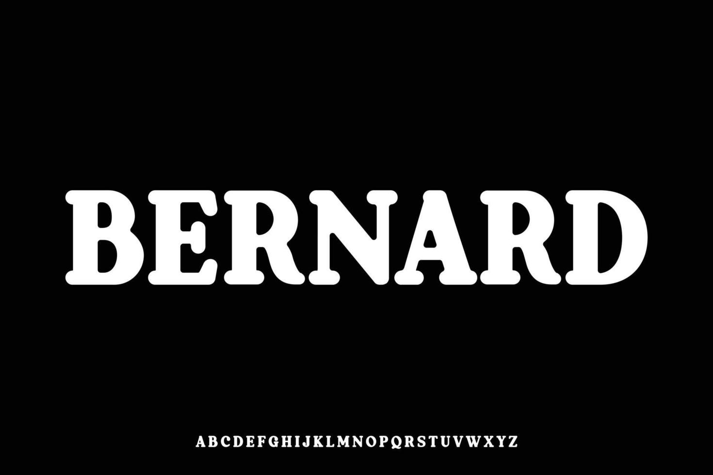 afgeronde retro serif Scherm doopvont vector