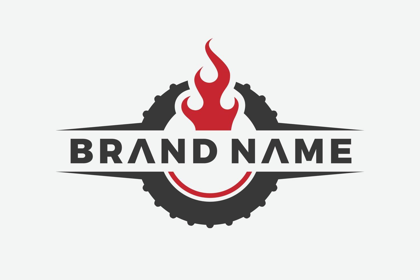 gemakkelijk brand wiel embleem logo vector