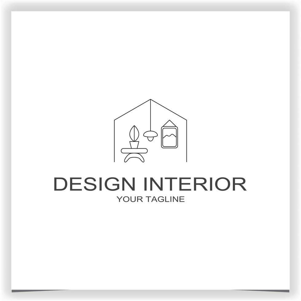 ontwerp interieur logo premie elegant sjabloon vector eps 10