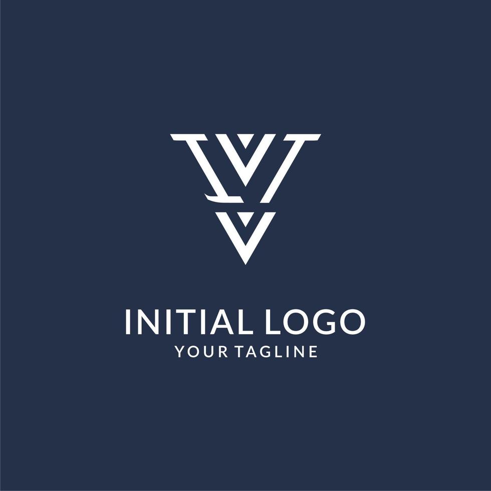 het driehoek monogram logo ontwerp ideeën, creatief eerste brief logo met driehoekig vorm logo vector