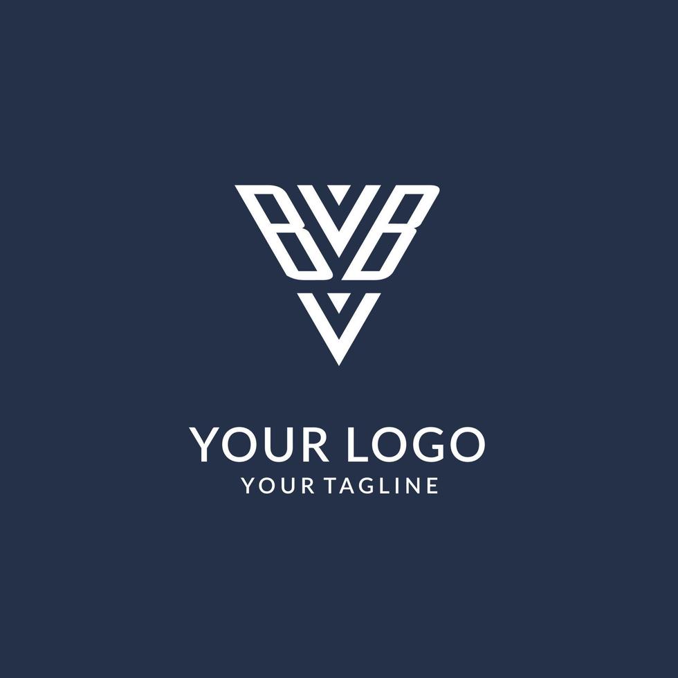 bb driehoek monogram logo ontwerp ideeën, creatief eerste brief logo met driehoekig vorm logo vector