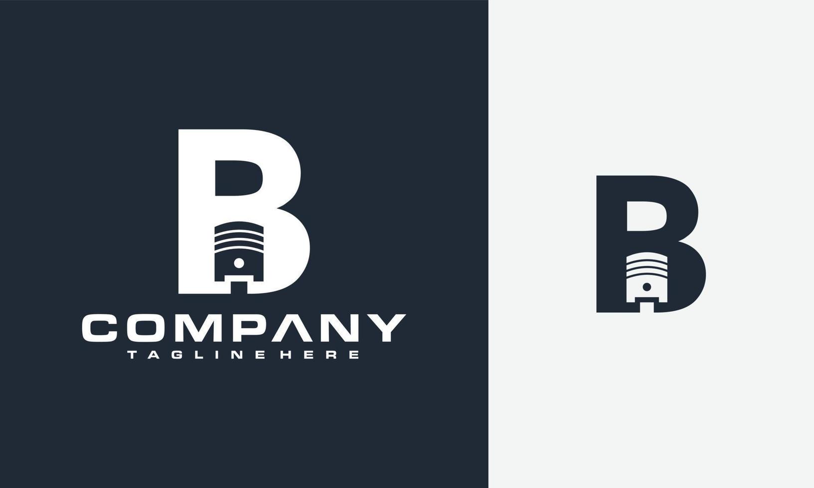 brief b zuiger logo vector