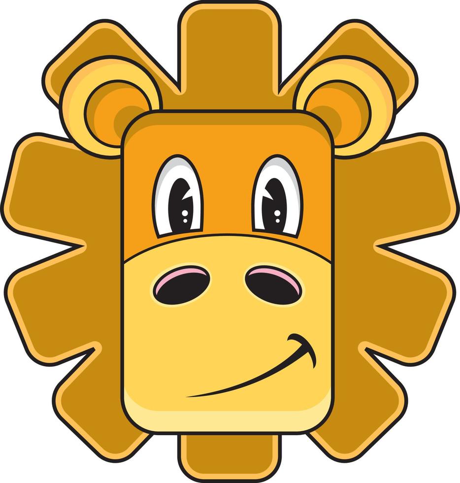 schattig tekenfilm leeuw - koning van de oerwoud karakter vector