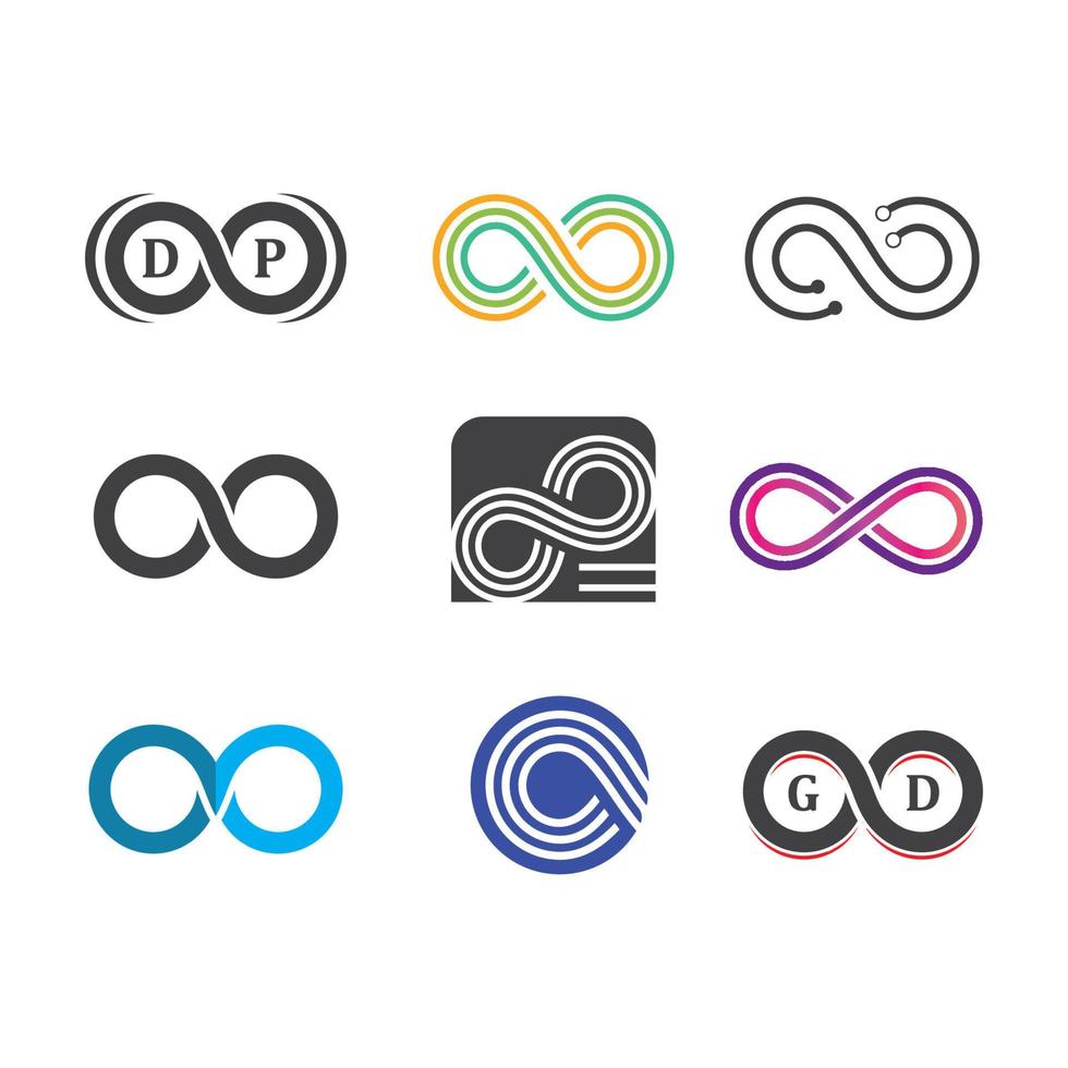 oneindigheid logo icoon vector illustratie ontwerp