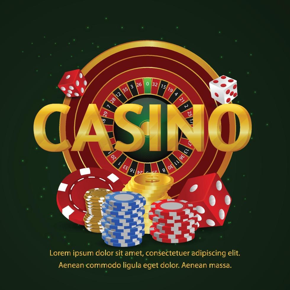 casino roulette met speelkaarten vector