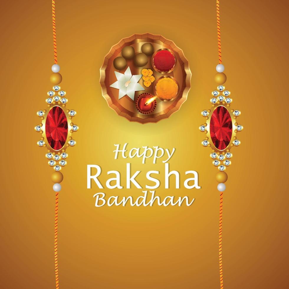 Indiase festival raksha bandhan wenskaart vector