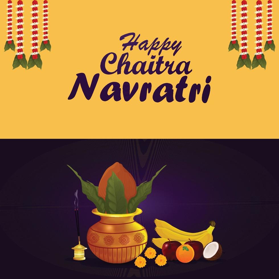 creatieve kalash voor shubh navratri indian festival achtergrond vector