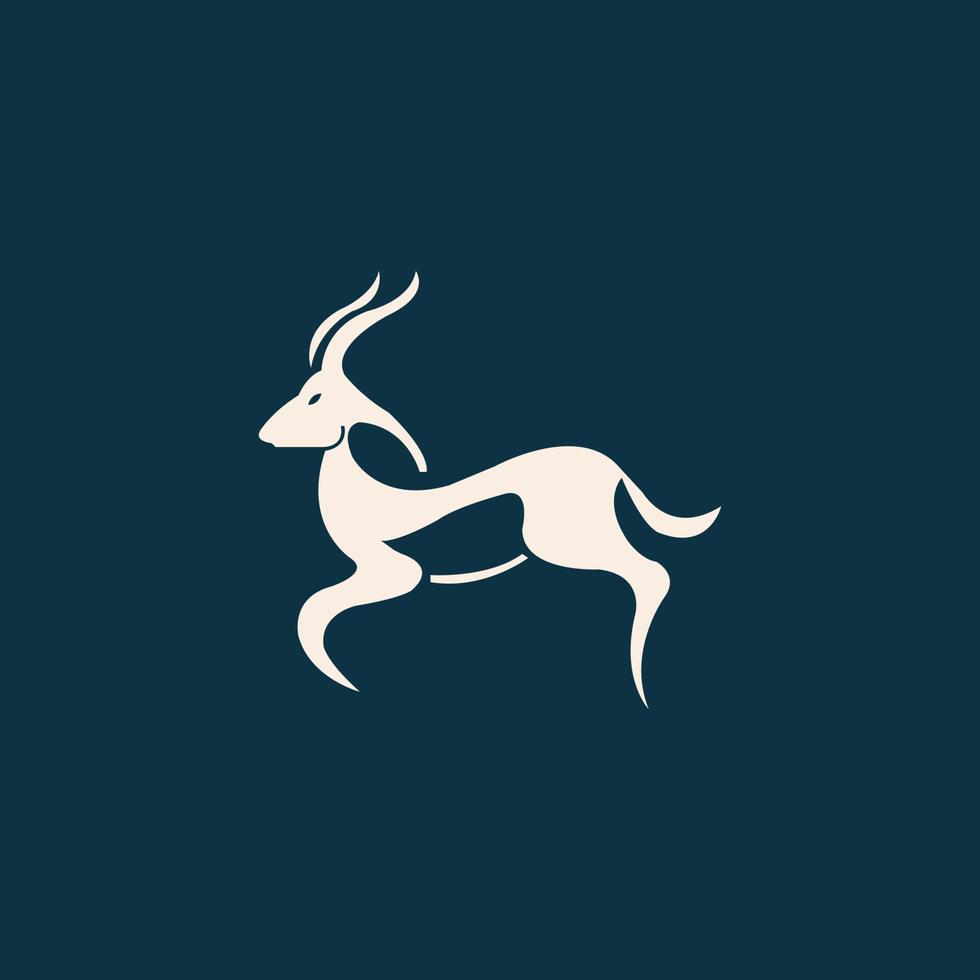 luxe en modern antilope logo ontwerp vector