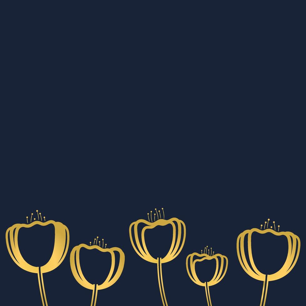 gouden papaver bloem vector illustratie grafiek