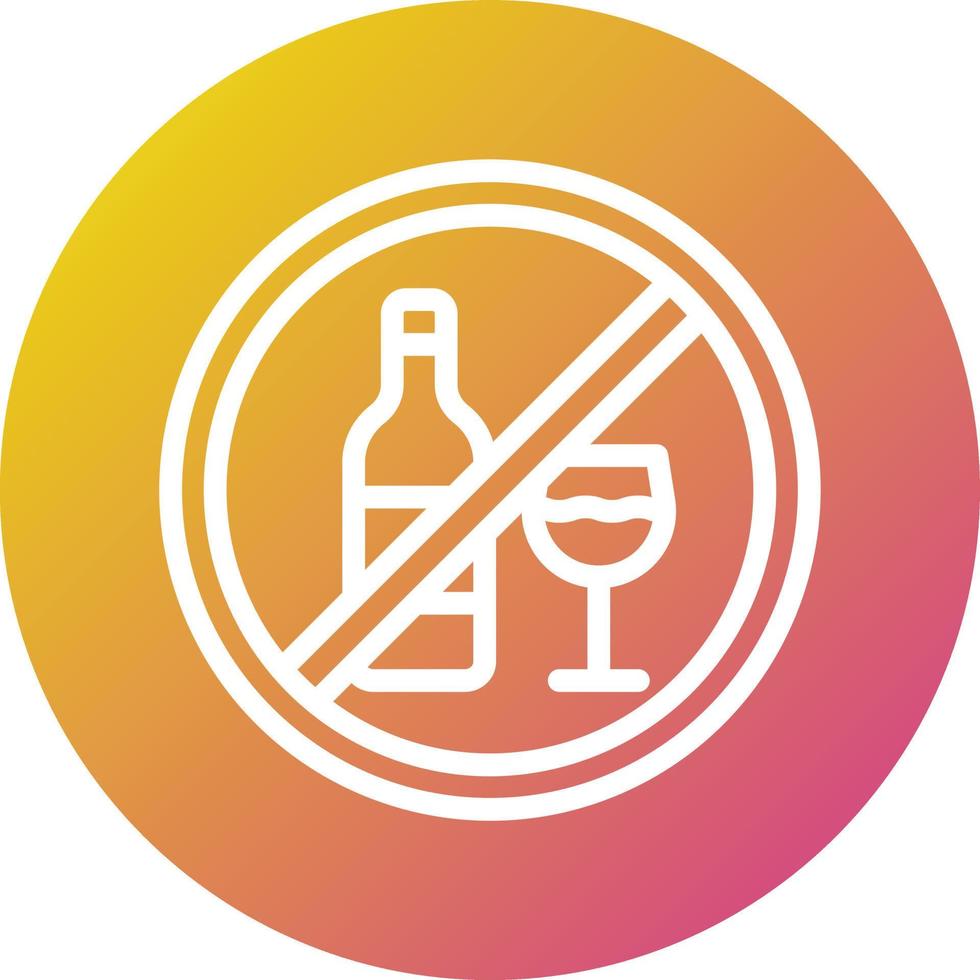 geen alcohol vector pictogram ontwerp illustratie