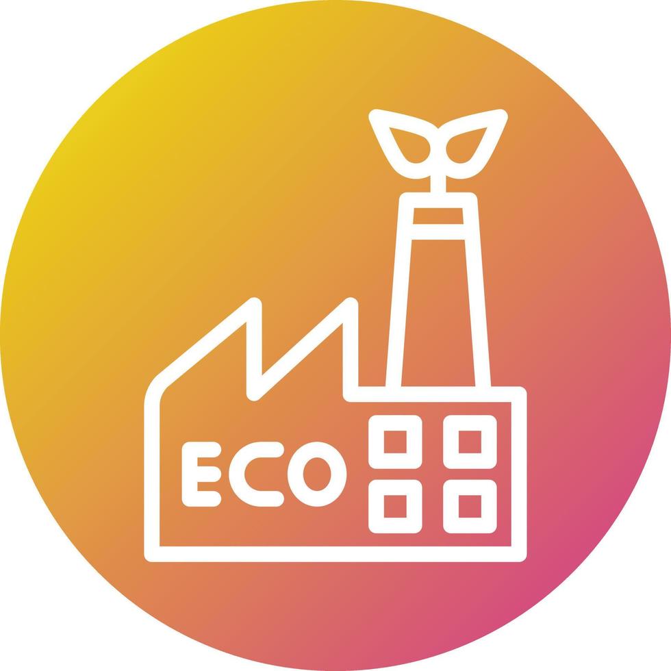 eco fabriek vector pictogram ontwerp illustratie