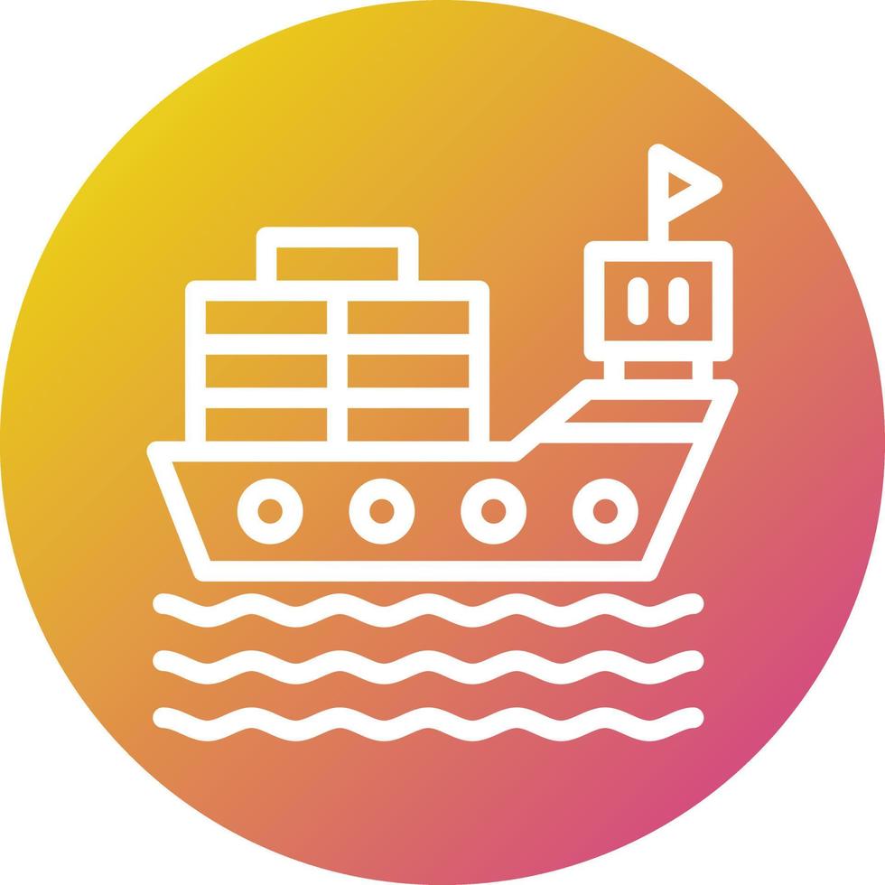 vrachtschip vector pictogram ontwerp illustratie