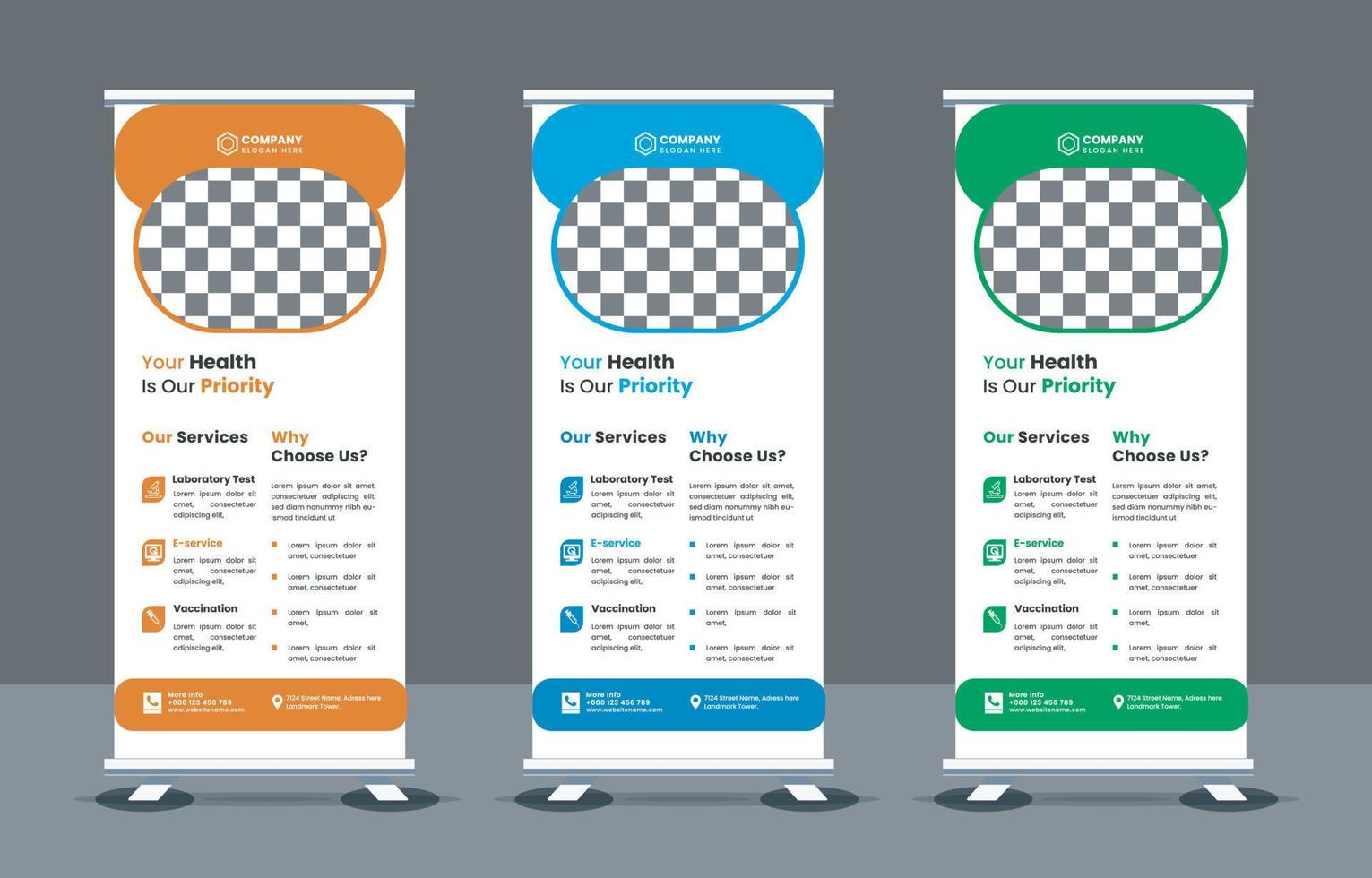 zakelijke roll-up banner ontwerpsjabloon vector