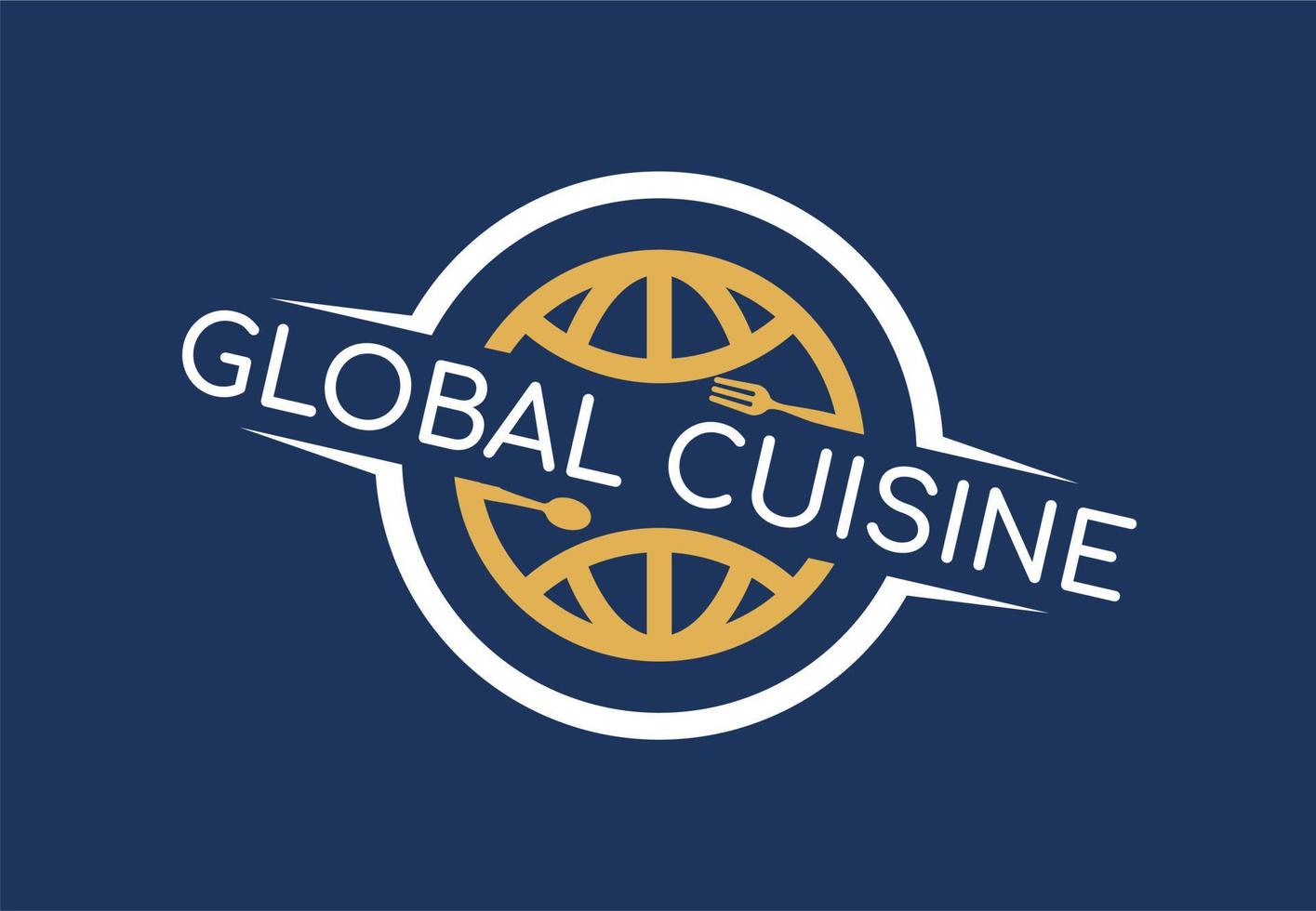 grafisch ontwerp van globaal keuken logo vector