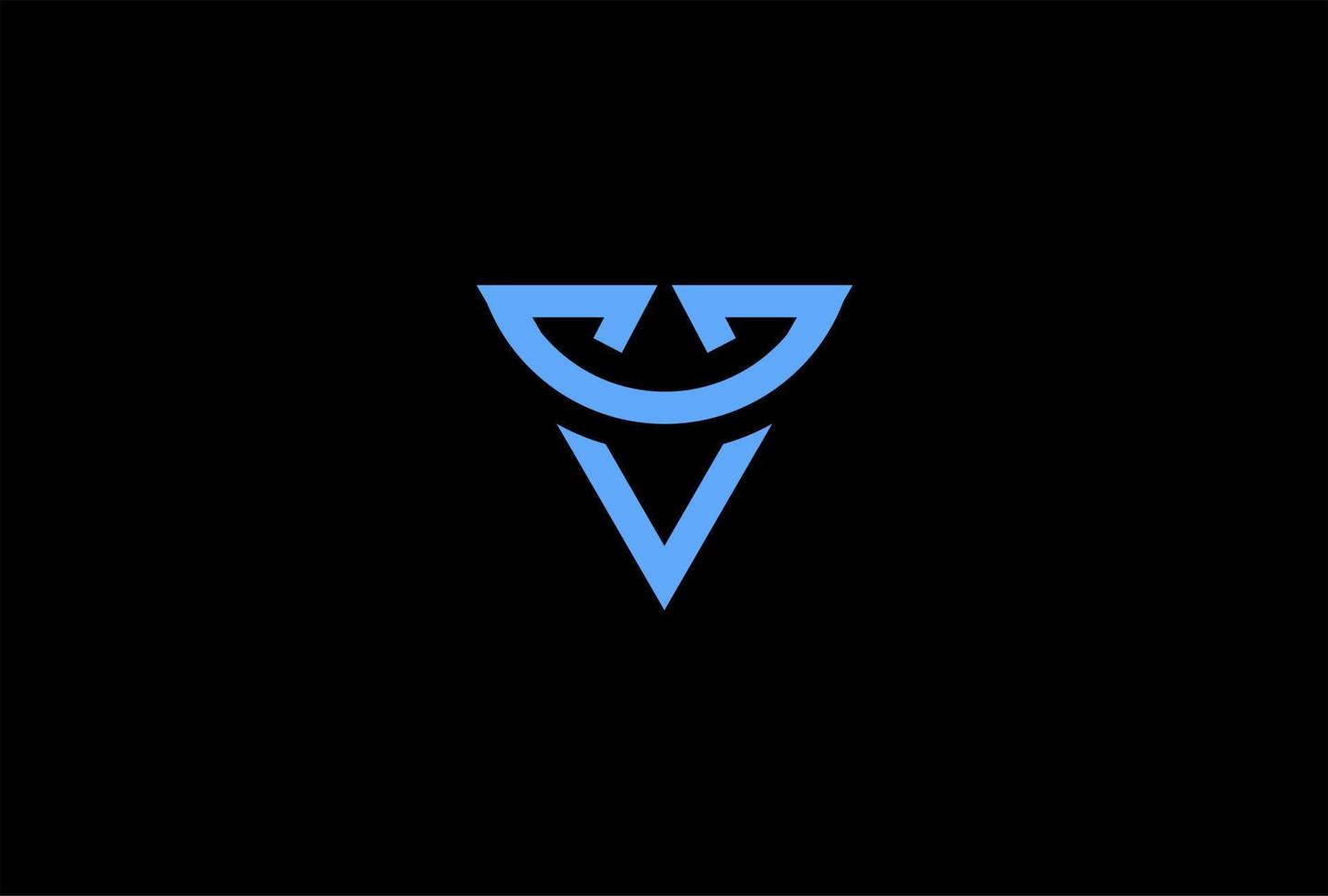 2 brief v logo. met een blauw kleur combinatie met een cirkel bovenstaand het vector