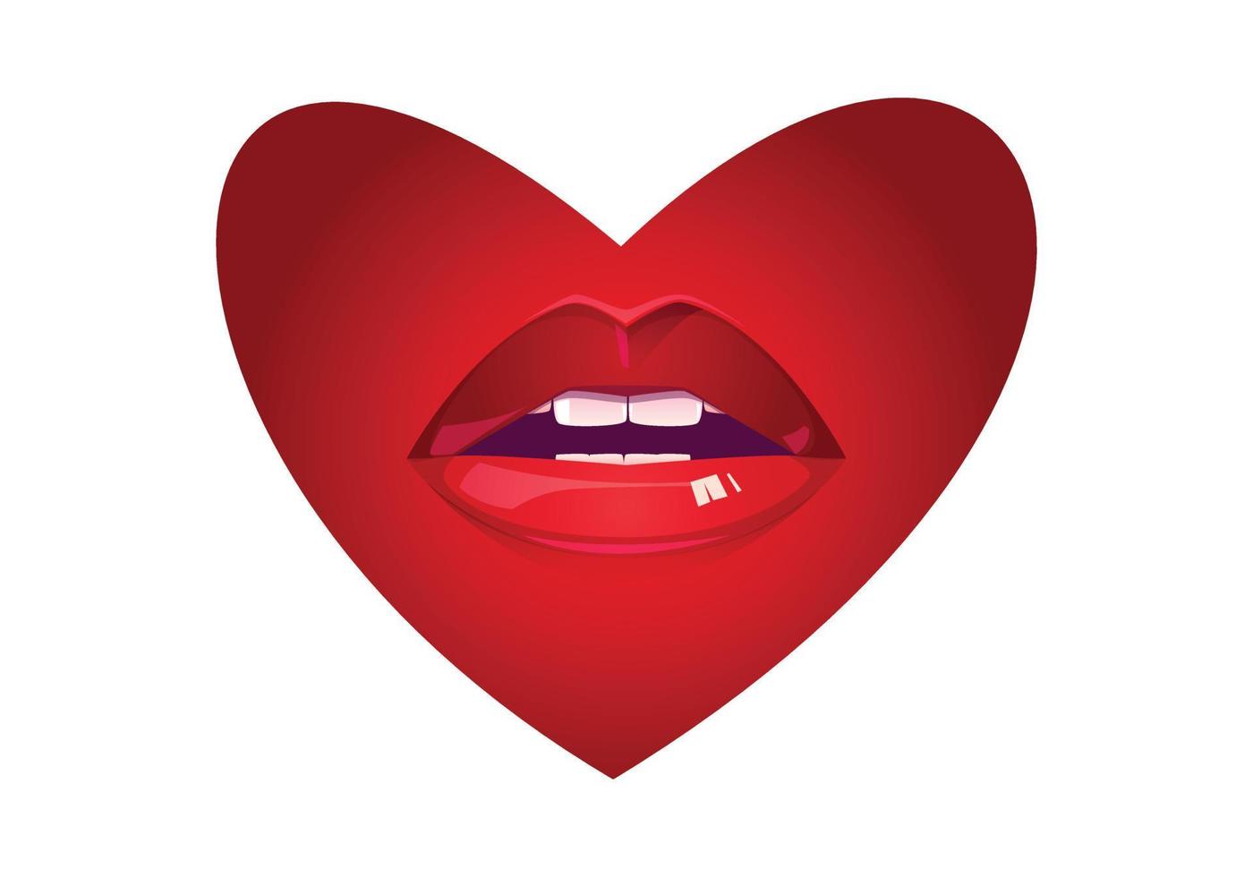 deze is een rood lippen ontwerp vector