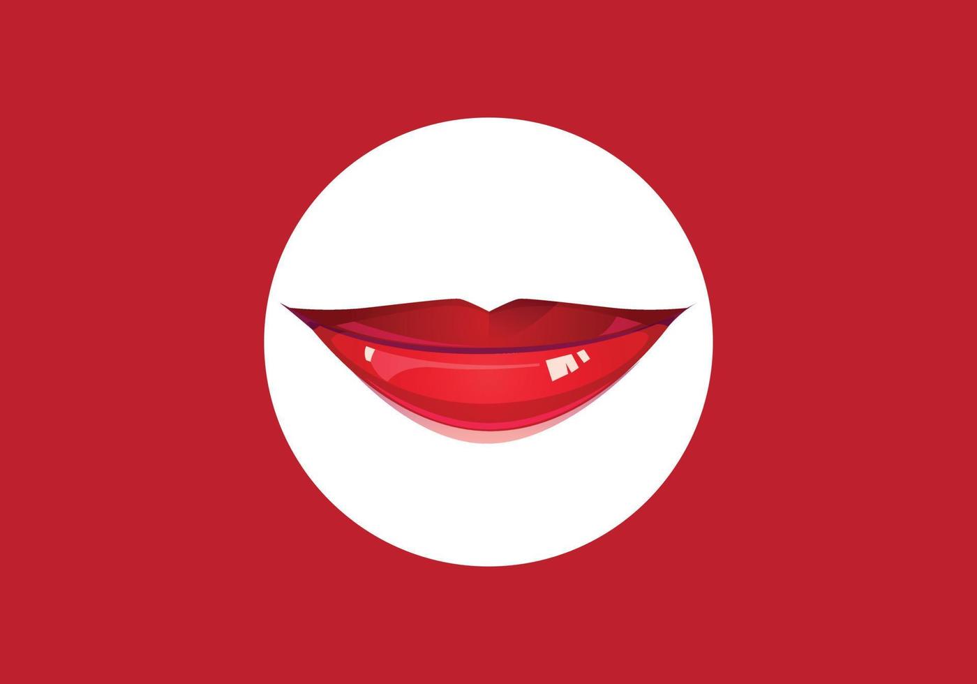 deze is een rood lippen ontwerp vector