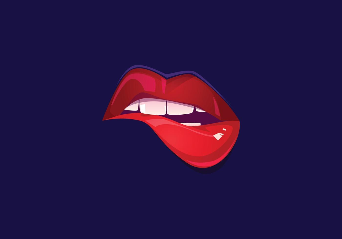 deze is een rood lippen ontwerp vector