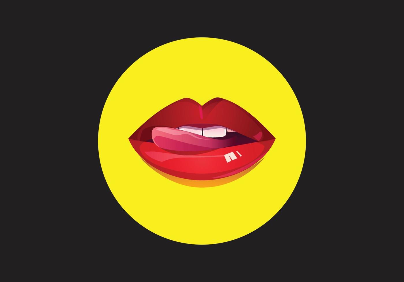 deze is een rood lippen ontwerp vector