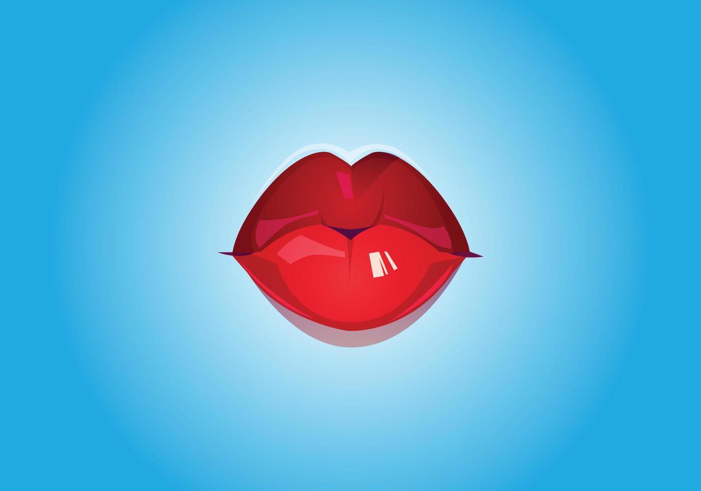 deze is een rood lippen ontwerp vector