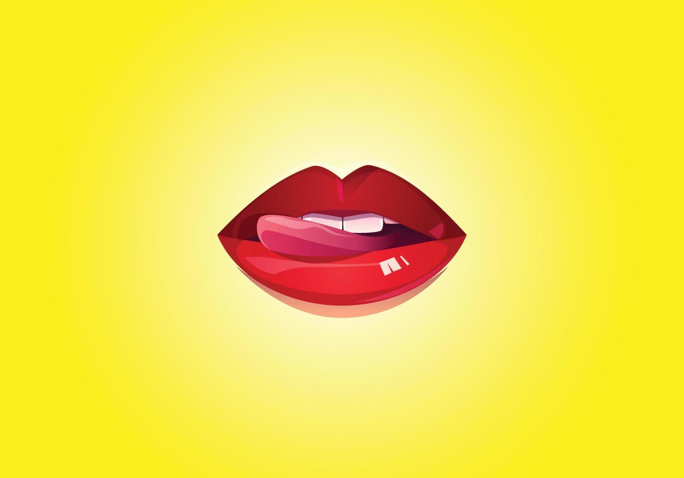 deze is een rood lippen ontwerp vector