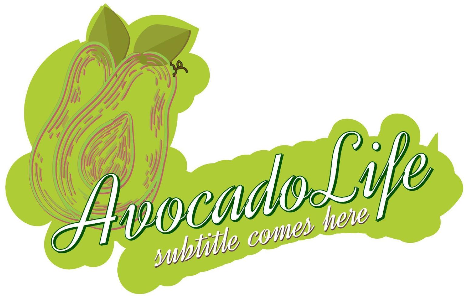 een stijl van avocado fruit merk logo vector