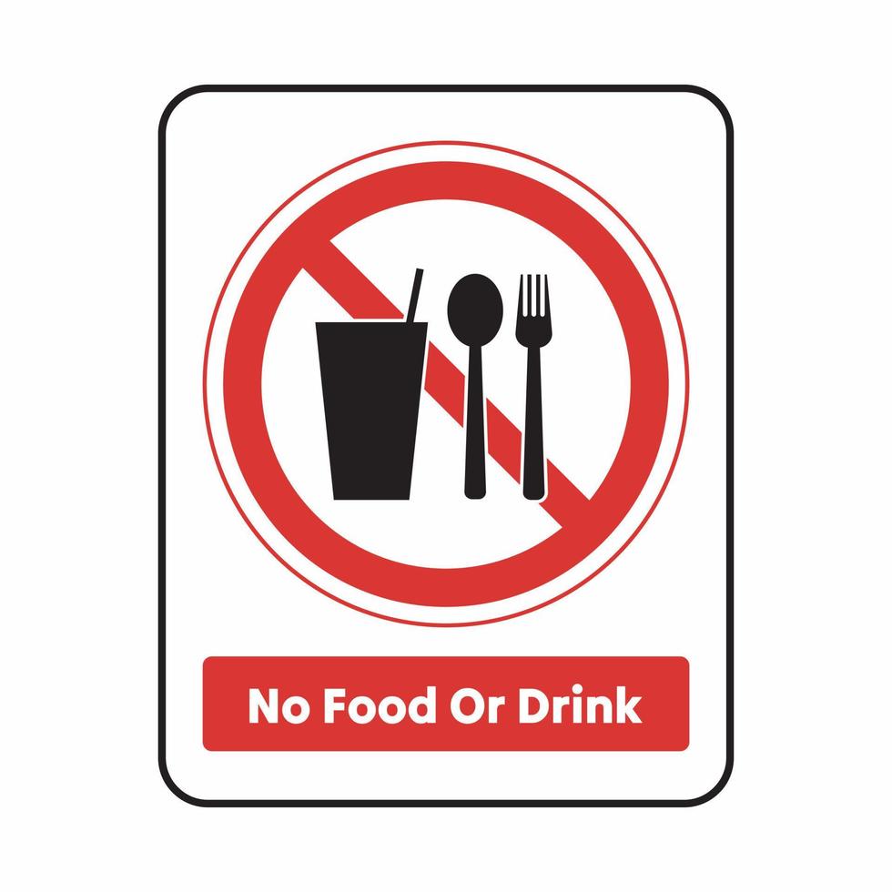 voedsel verbod teken vector