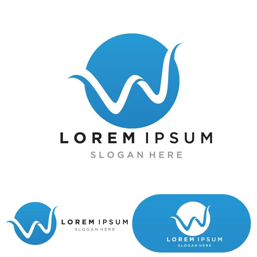 w brief logo sjabloon ontwerp vector