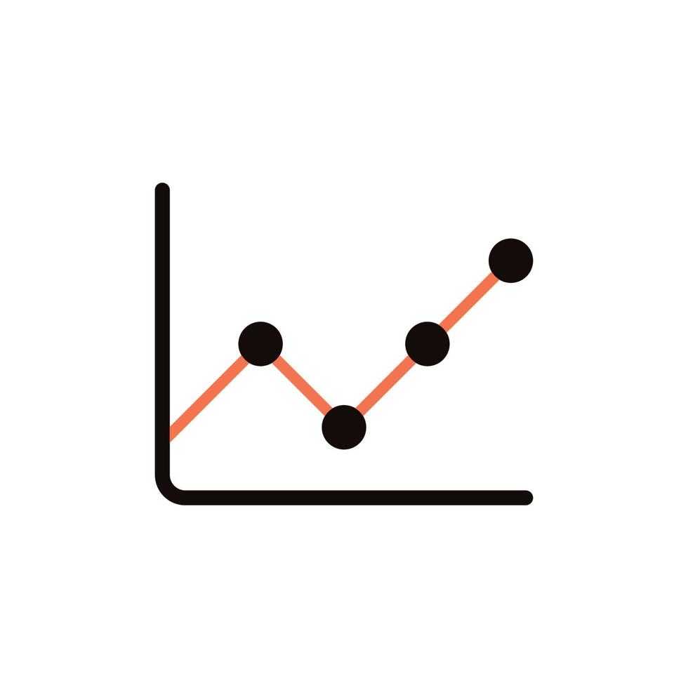 vector icoon concept van bedrijf lijn grafieken en presentaties. kan worden gebruikt voor bedrijf, bedrijf, zakelijk, bankieren, economie, opleiding, statistieken. kan worden voor web, website, poster, mobiel apps